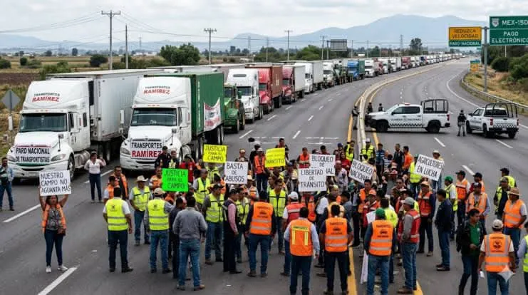 Transportistas y agricultores anuncian paro nacional y bloqueos en carreteras clave del país este lunes