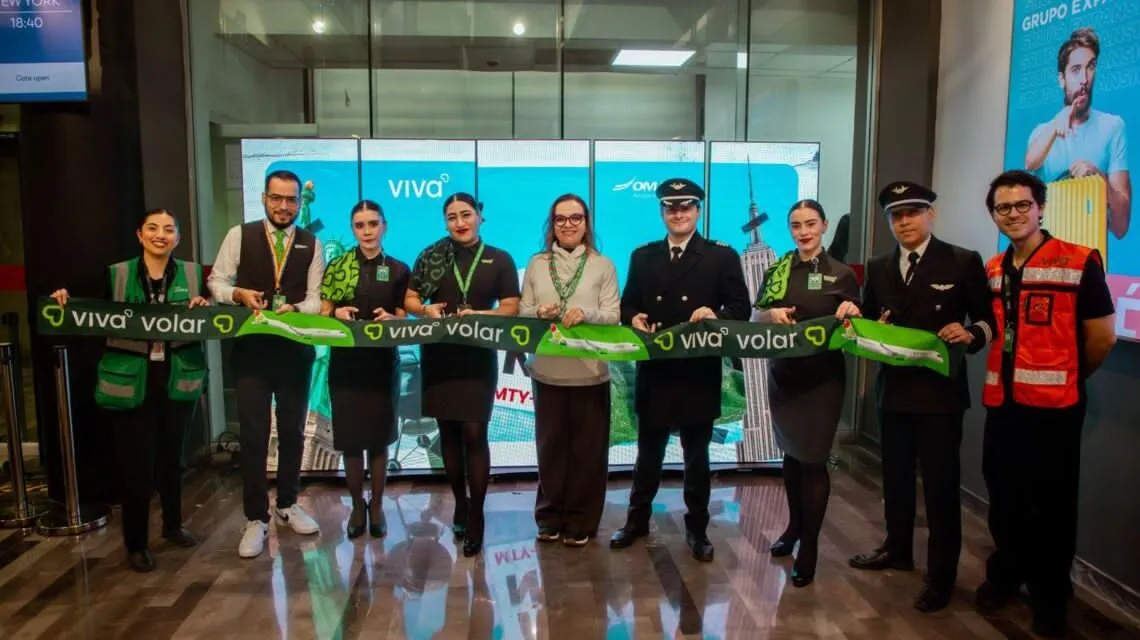 Viva estrena ruta Monterrey-Nueva York con 90% de ocupación y vuelos permanentes