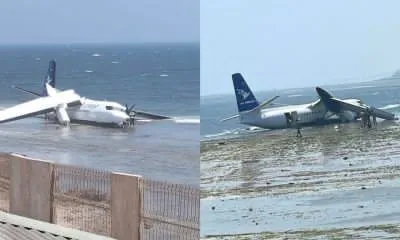 Avión con 55 personas a bordo se estrella en una playa tras despegar en Somalia