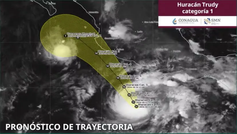 Trudy se convierte en huracán categoría 1; prevén que alcance categoría 4 el sábado