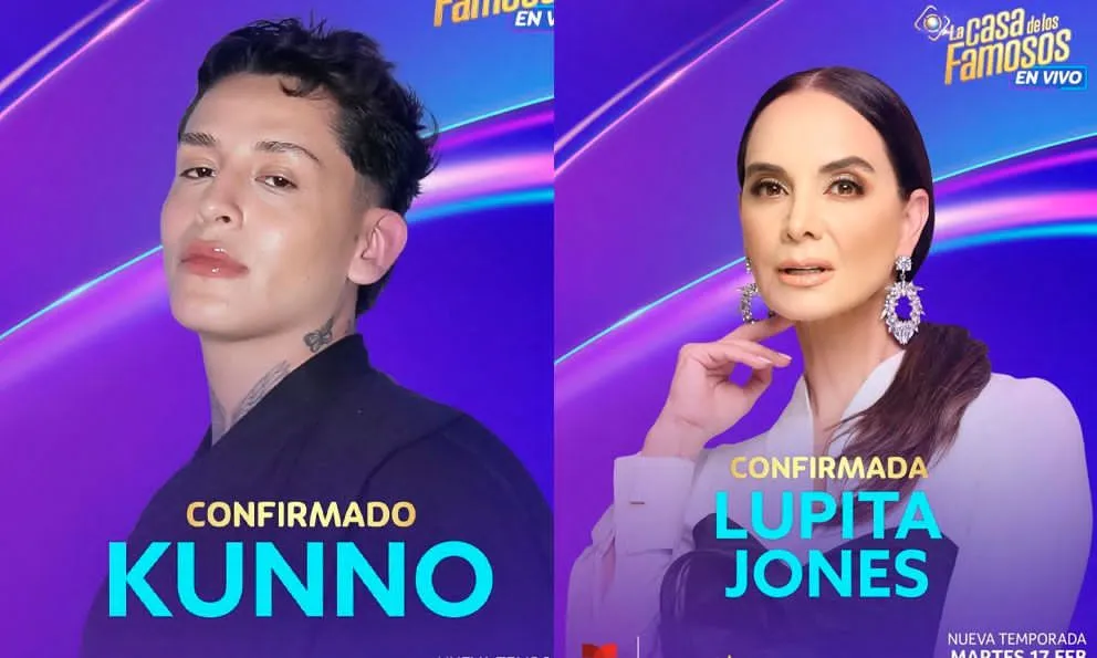 Lupita Jones y Kunno abren el elenco de La Casa de los Famosos 2026