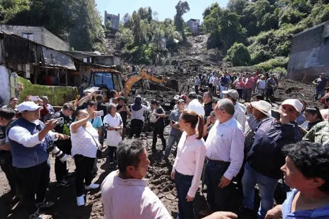 Sheinbaum recorre zonas afectadas por inundaciones en Puebla, Veracruz e Hidalgo