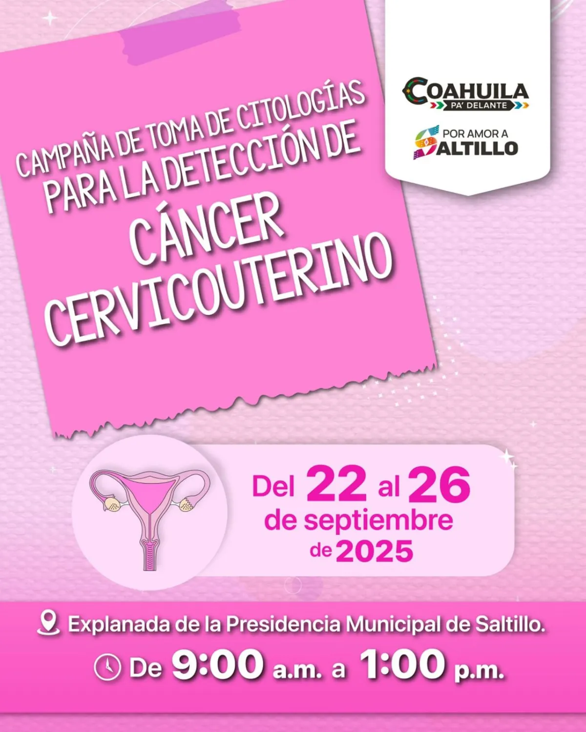 Ofrecen mastografías y citologías gratuitas en Saltillo durante septiembre y octubre