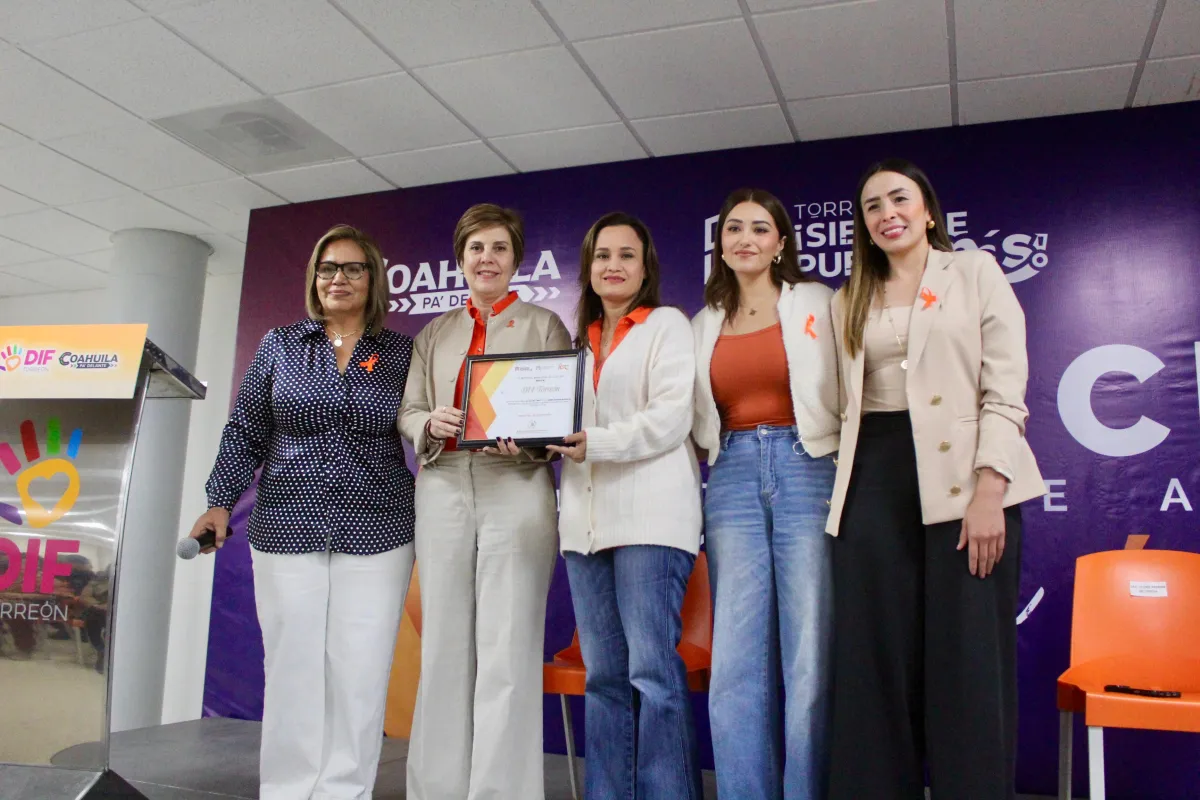 DIF Torreón es nombrado Embajador Naranja por su labor en la prevención de la violencia contra las mujeres