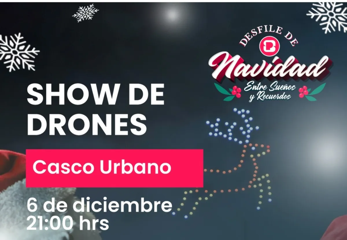 Show de drones iluminará el cielo de San Pedro con espíritu navideño