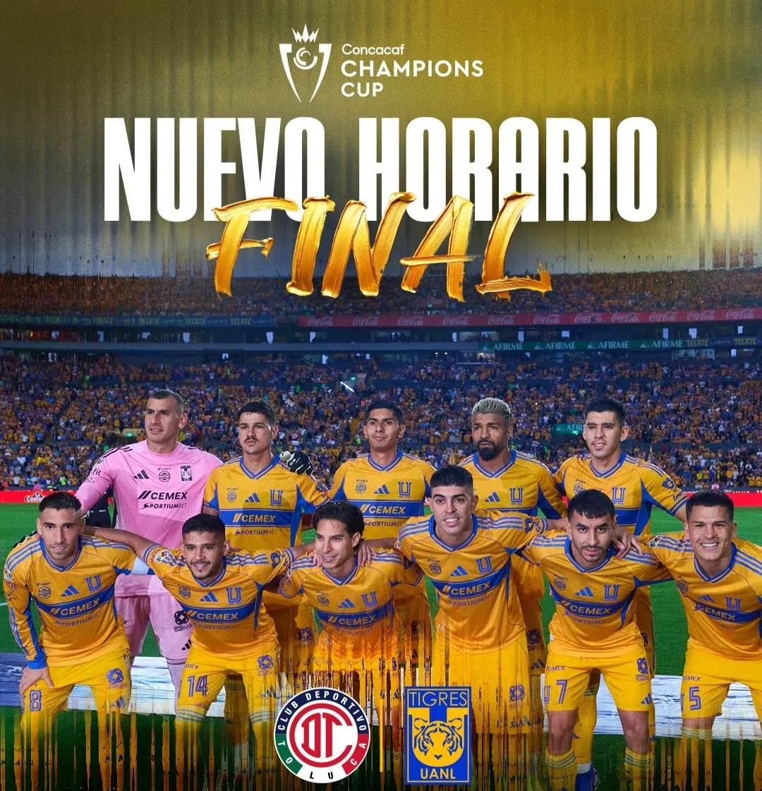 Modifican horario para la Final de Concachampions entre Toluca y Tigres