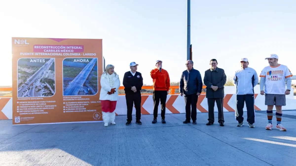 Nuevo León fija meta de 15 mil cruces diarios en el Puente Colombia tras modernización
