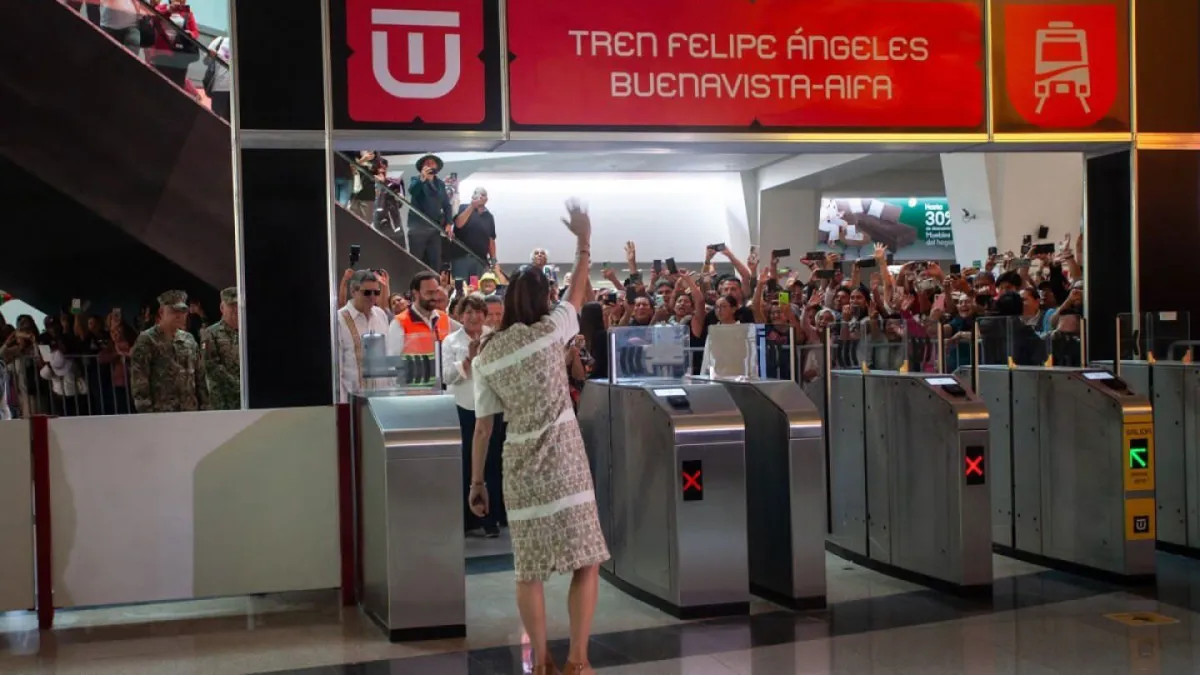 Claudia Sheinbaum inaugura tramo Buenavista-AIFA del Tren Felipe Ángeles tras 4 años de retraso y sobrecosto que duplicó su inversión inicial