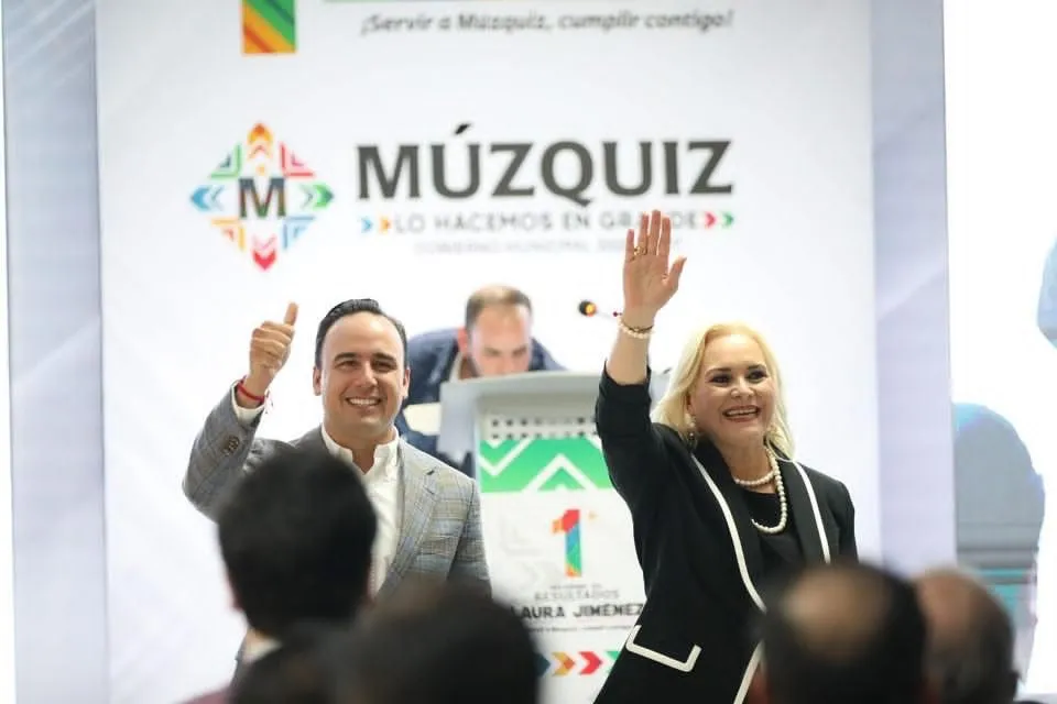 Manolo Jiménez anuncia inversiones históricas para Múzquiz y la Región Carbonífera durante el Primer Informe de la alcaldesa Laura Jiménez