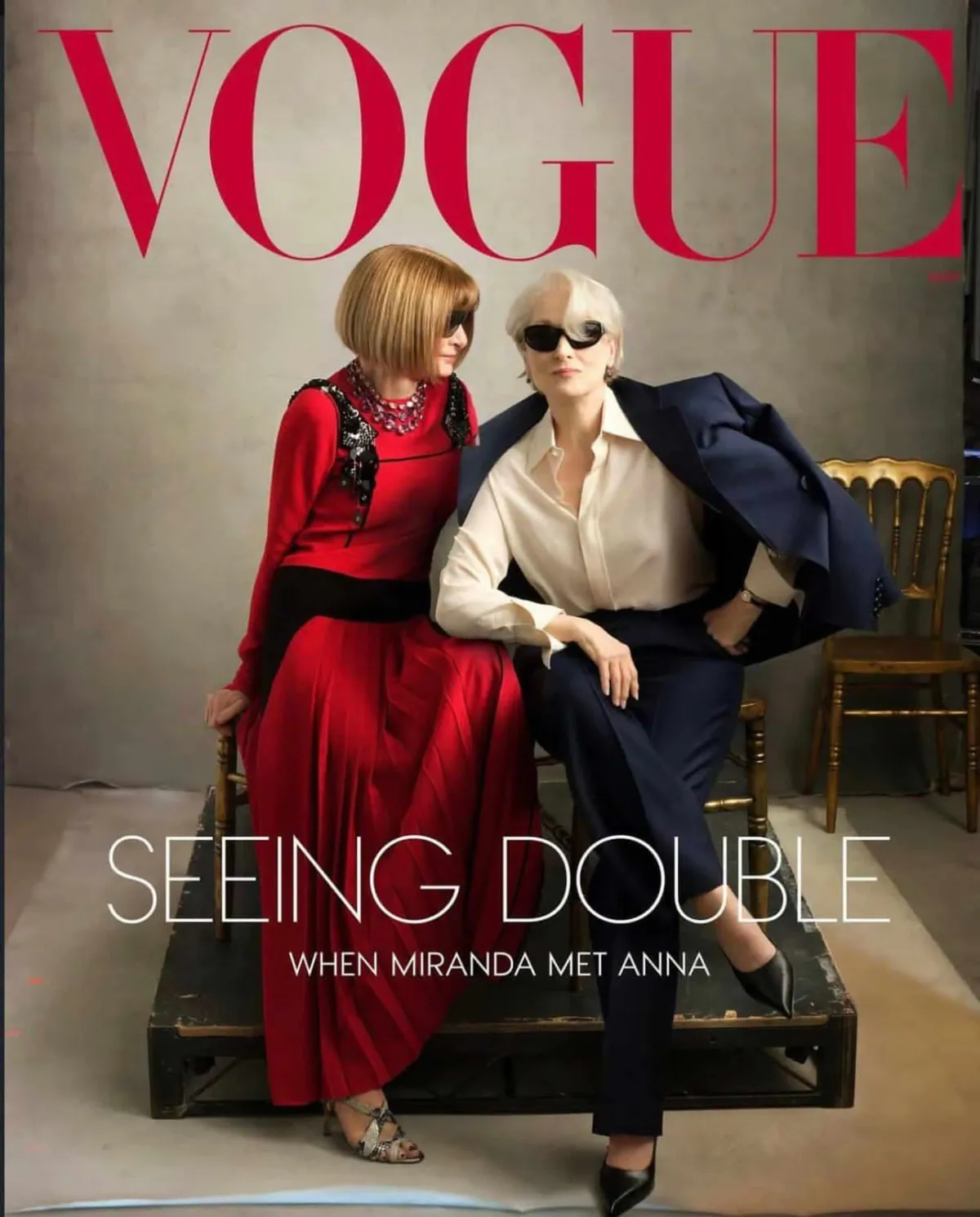 Meryl Streep y Anna Wintour hacen historia al unirse en portada inspirada en El diablo viste a la moda