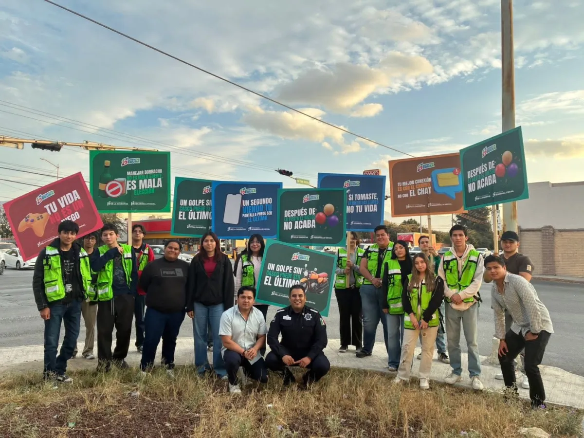 Jóvenes y Comisaría promueven cultura vial en Saltillo con cruceros temáticos