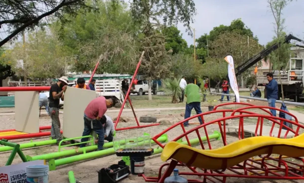 100 Plazas De 0 a 100” renueva la vida comunitaria en Torreón con 50 espacios transformados