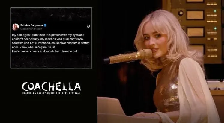 Sabrina Carpenter se disculpa tras polémica por comentario sobre expresión cultural árabe en Coachella