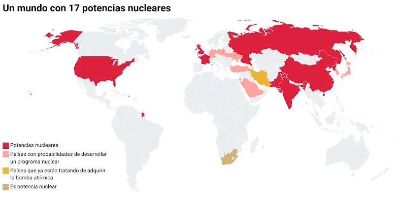 Nueve países concentran el poder nuclear del mundo; EU y Rusia lideran la lista