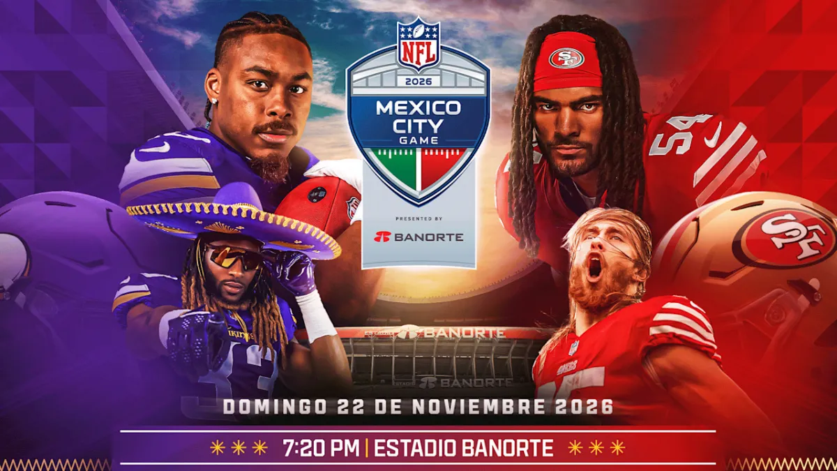La NFL confirma el enfrentamiento entre San Francisco 49ers y Minnesota Vikings en la Ciudad de México