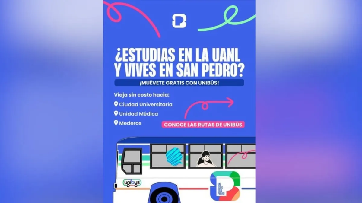 San Pedro lanza Unibús, transporte gratuito para estudiantes de la UANL