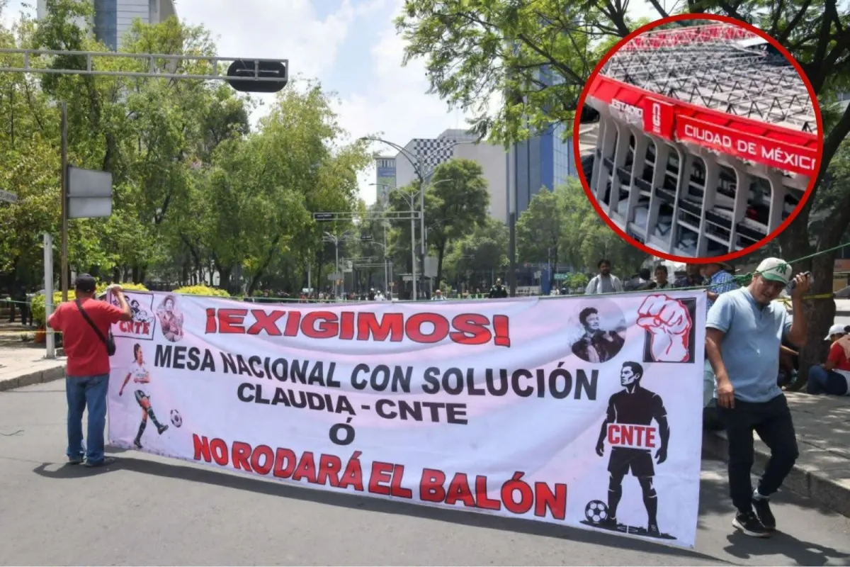 Operativo bloquea marcha de la CNTE rumbo al Estadio Azteca; anuncian más protestas antes del Mundial