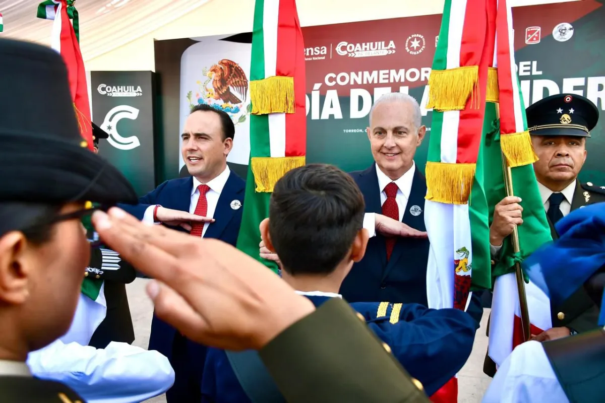 Coahuila honra la Bandera con mensaje de unidad y seguridad