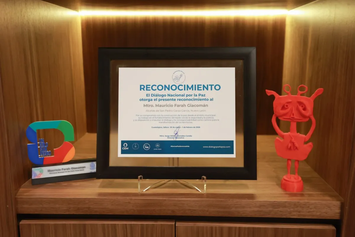 Reconocen a San Pedro a nivel nacional por acciones en favor de la paz