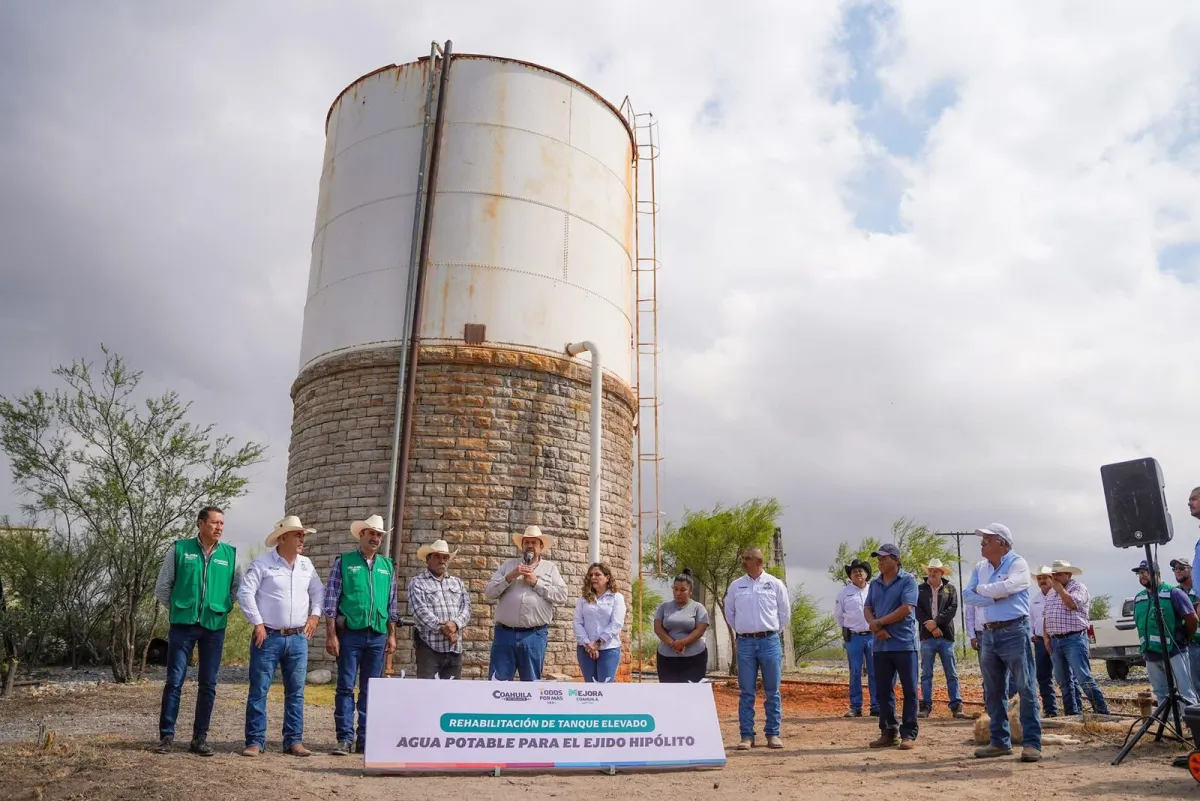 Más agua para el campo de Ramos Arizpe: entregan rehabilitación de pozo y tanque en el ejido Hipólito