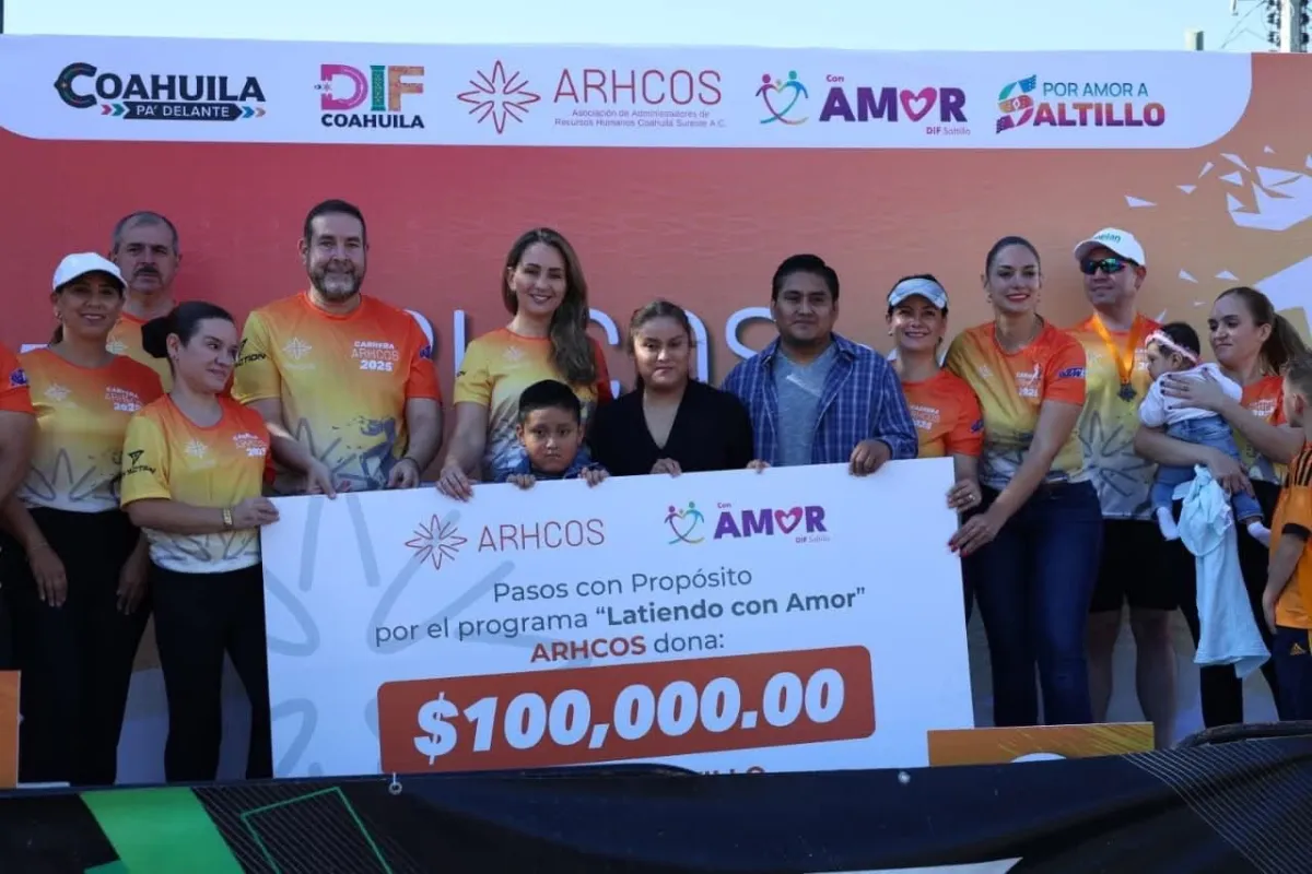 Carrera ARHCOS 2025 recauda 100 mil pesos a beneficio del DIF Saltillo