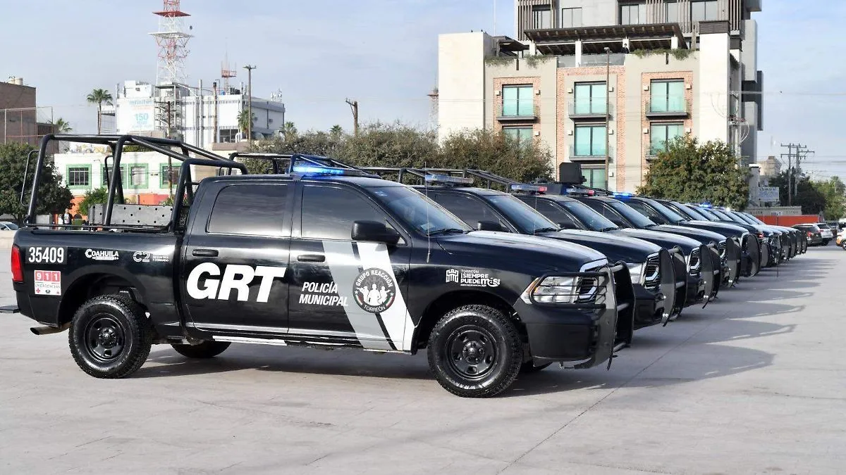 Torreón avanza en su seguridad con 50 nuevas patrullas para la policía municipal.