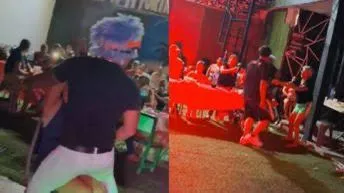 Atacan a payaso con arma blanca en show de striptease en fiesta en Nuevo León