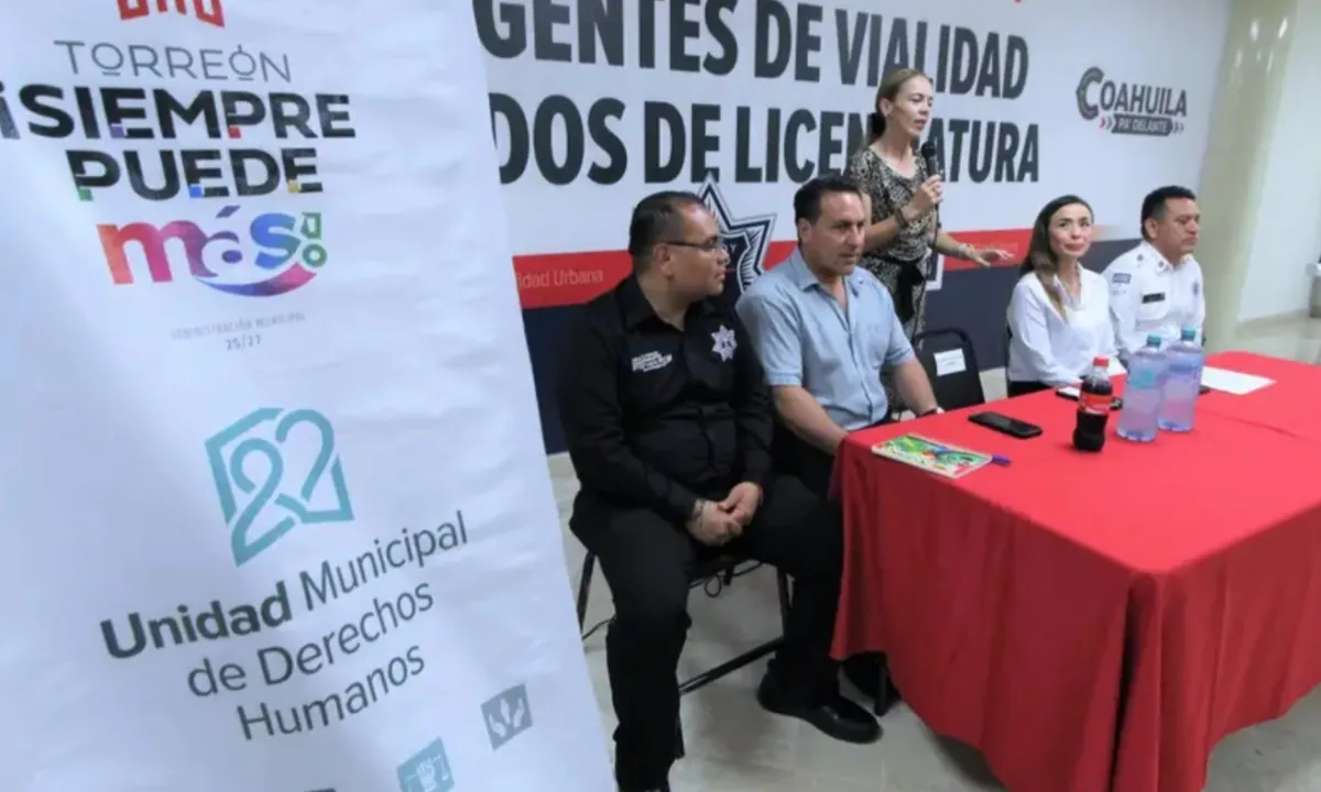Agentes de Tránsito y Vialidad de Torreón participan en curso sobre Derechos Humanos