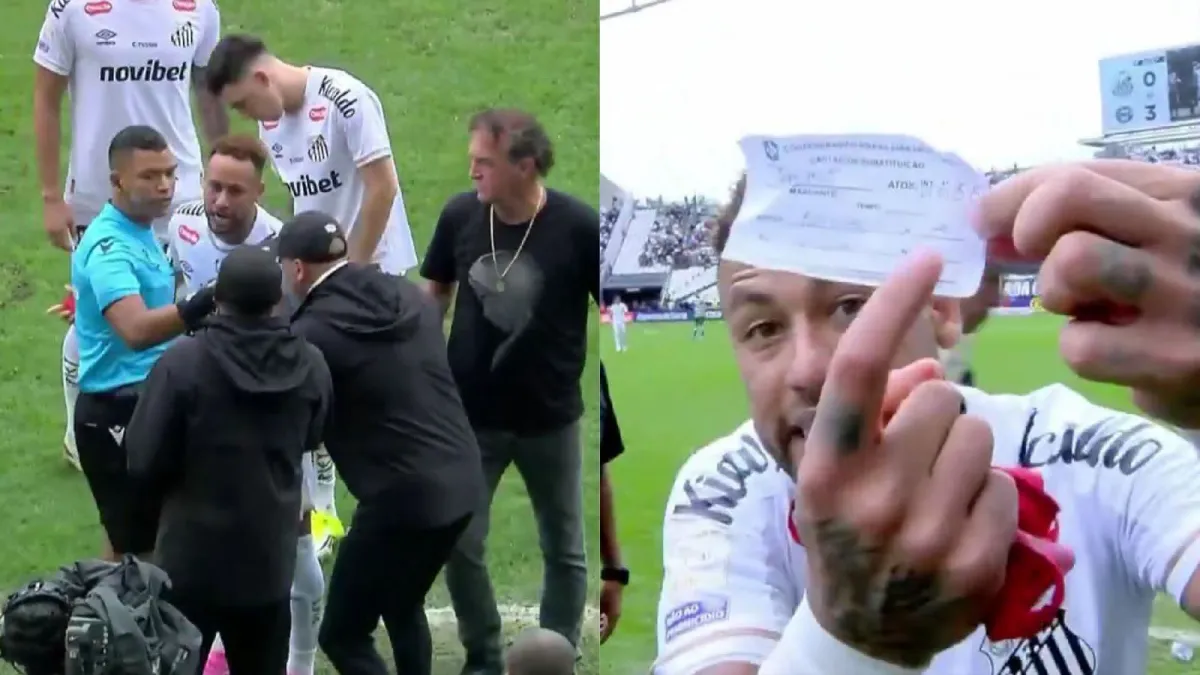 Neymar explota contra árbitros tras goleada del Santos previo a convocatoria de Ancelotti