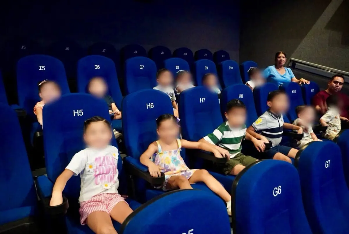 Niñas y niños de Casa Nana disfrutan jornada recreativa en el cine