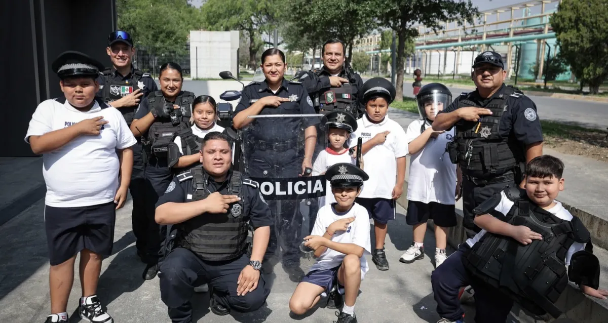 Niñas y niños participan en actividades de prevención y cultura vial en San Pedro