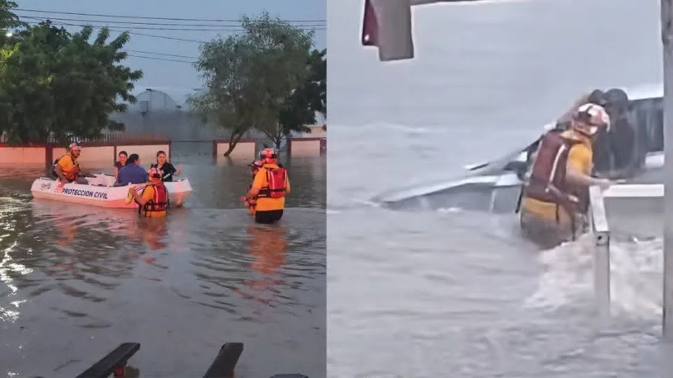 Lluvias provocan inundaciones y rescates en Culiacán; autoridades activan operativo de emergencia
