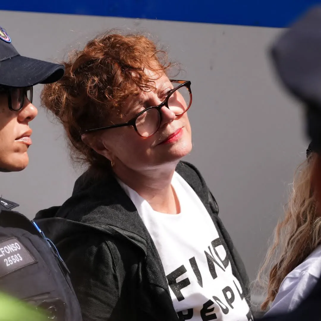 Susan Sarandon es detenida durante protesta contra Netanyahu frente a la ONU