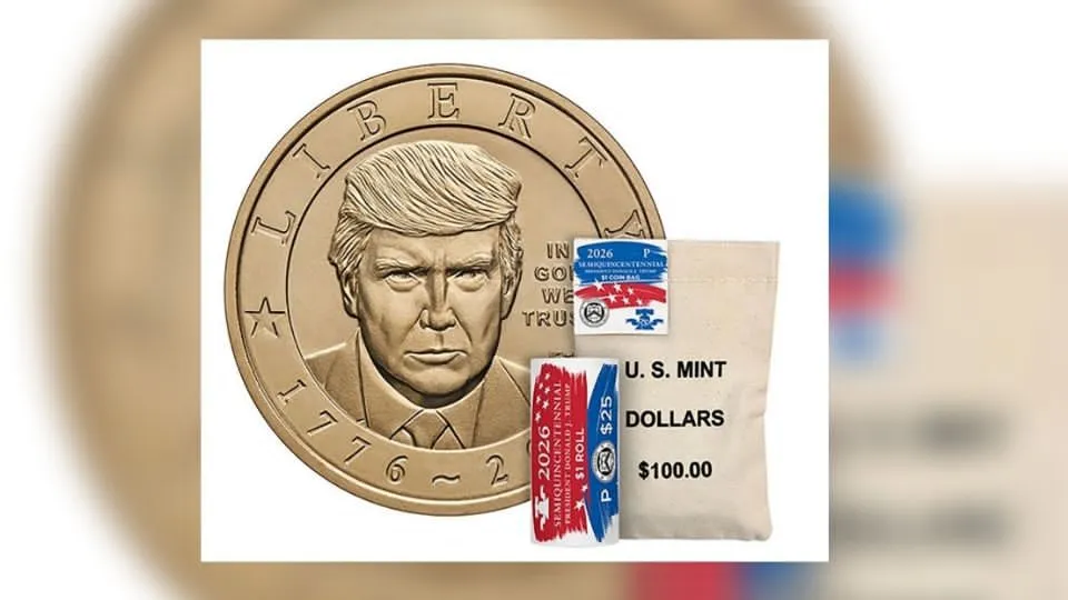 Salen a la venta monedas de un dólar con el rostro de Trump