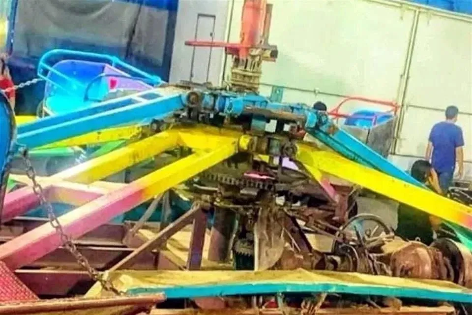 Accidente en juego mecánico de la Expo Guadalupe deja dos personas lesionadas
