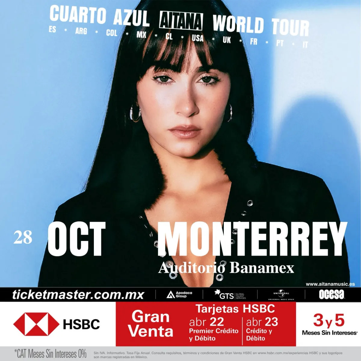 Gira de Aitana pasará por Monterrey el 28 de octubre